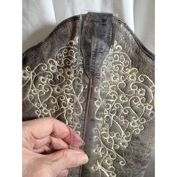 womens corral cowboy boots size 10 Beige White Stitching Mexico - Picture 15 of 16